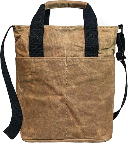 Vista 3 de Readywares Bolso bandolera de lona encerada, Beige Bronceado