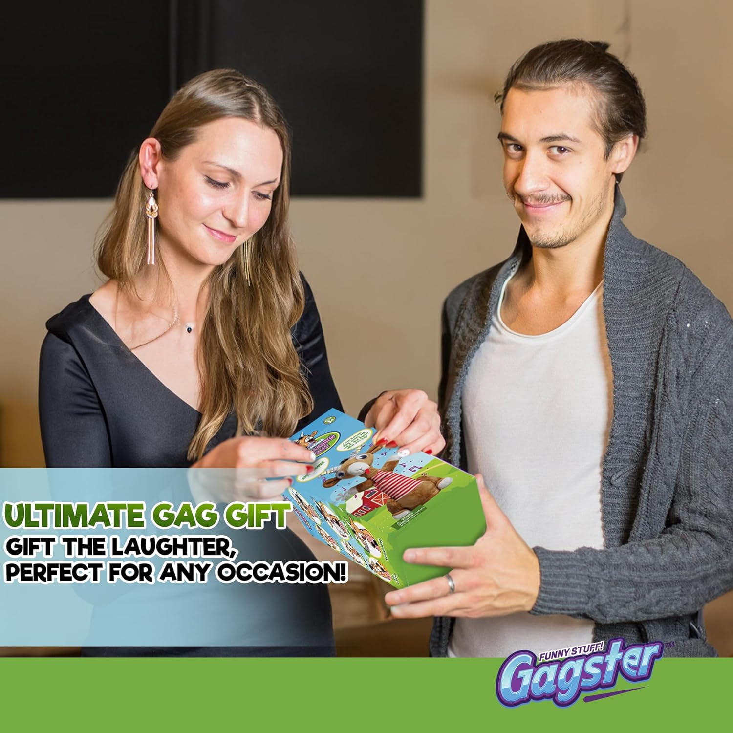 Gagster Screaming Goat Dancing Toy – Mimicking Toy for Kids – Repeats What You Say, Singing & Talking – Electronic Yodeling – Funny White Elephant Gag Gift for Anyone Who Loves Talking - Image 4