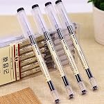 Penagic Stylo d'encre japonais, 0.35 mm Point Fin, Gel Noir, Conseil Extra Fin, Fournitures de papeterie scolaire coréenne