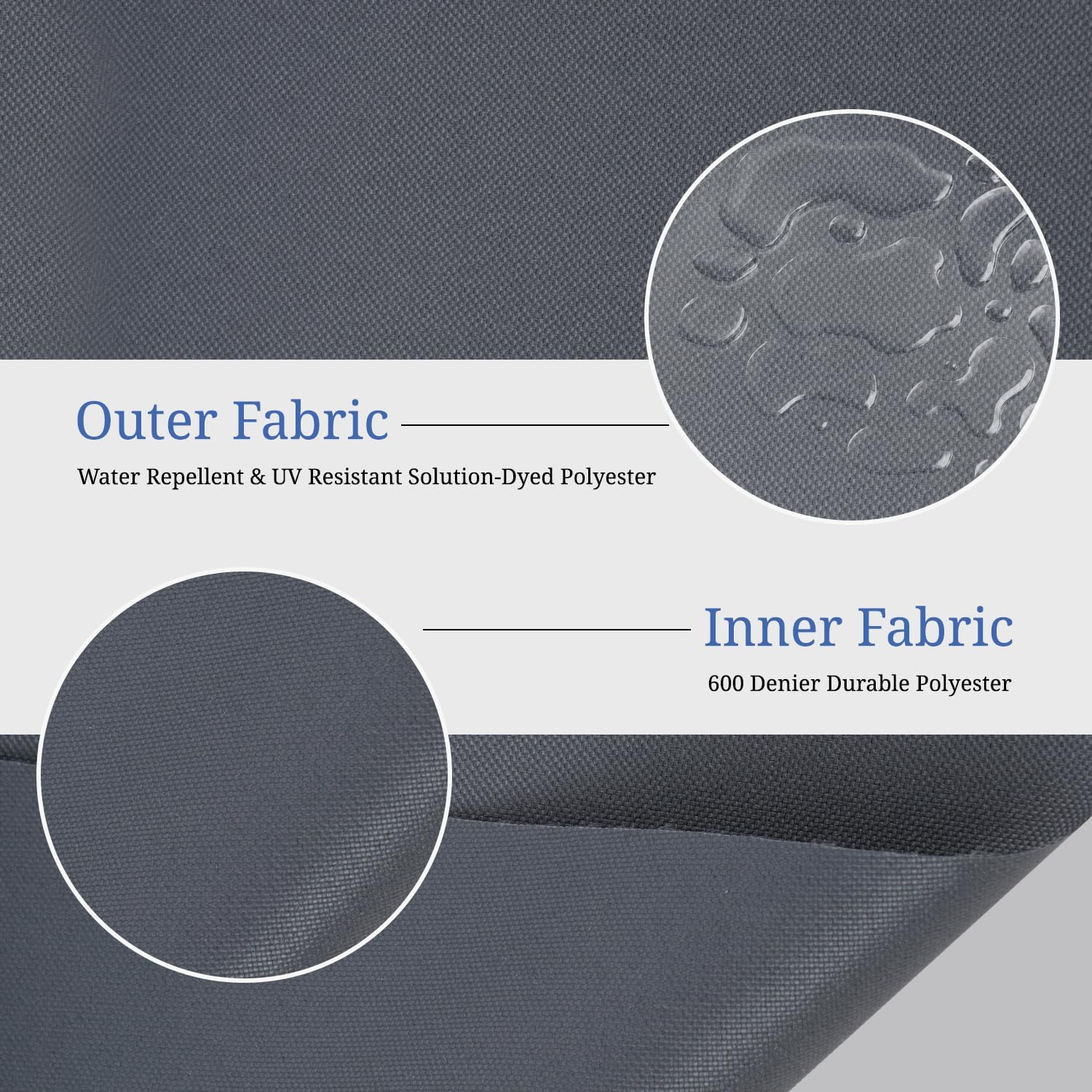Covers & All Square Outdoor Cushion Covers for Patio Furniture Sets, Water, Tear & UV Resistant Polyester Cushion Slipcover with Zippers (Pack of 2) (28" L x 28" W x 4" Thick, Charcoal Gray)