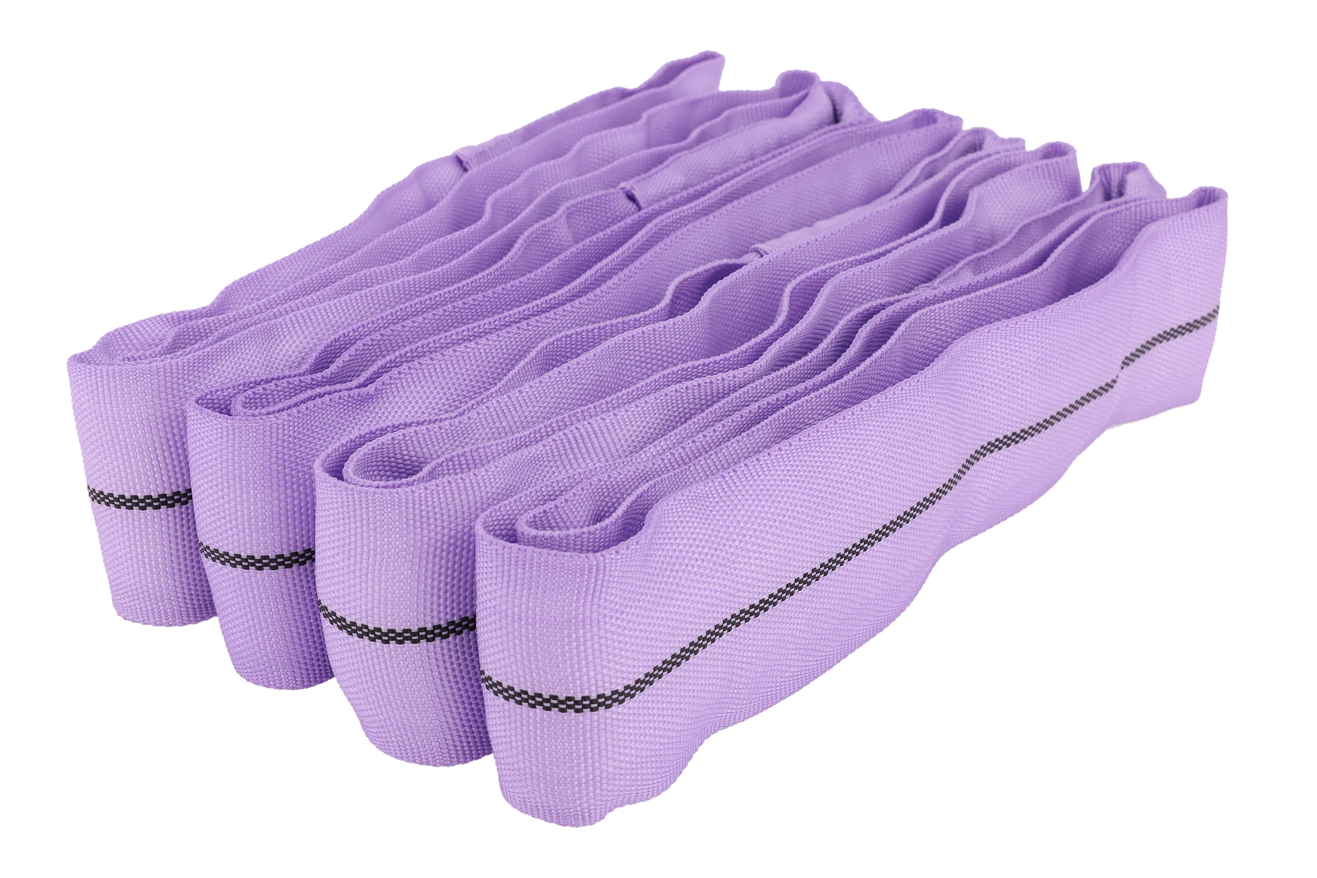 Sandax Lot de 4 boucles rondes professionnelles en polyester, élingue à glissement de 1 tonne (1 t), charge nominale (1 000 kg), 1 m de circonférence, longueur utile 0,5 m, une couche selon la norme