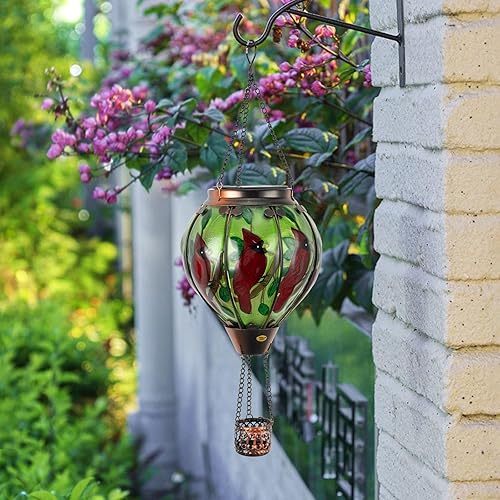 Miniatura 5 de Linterna solar con globo de aire caliente, decoración al aire libre, luz solar colgante de llama, impermeable, para patio, jardín, patio, decoración