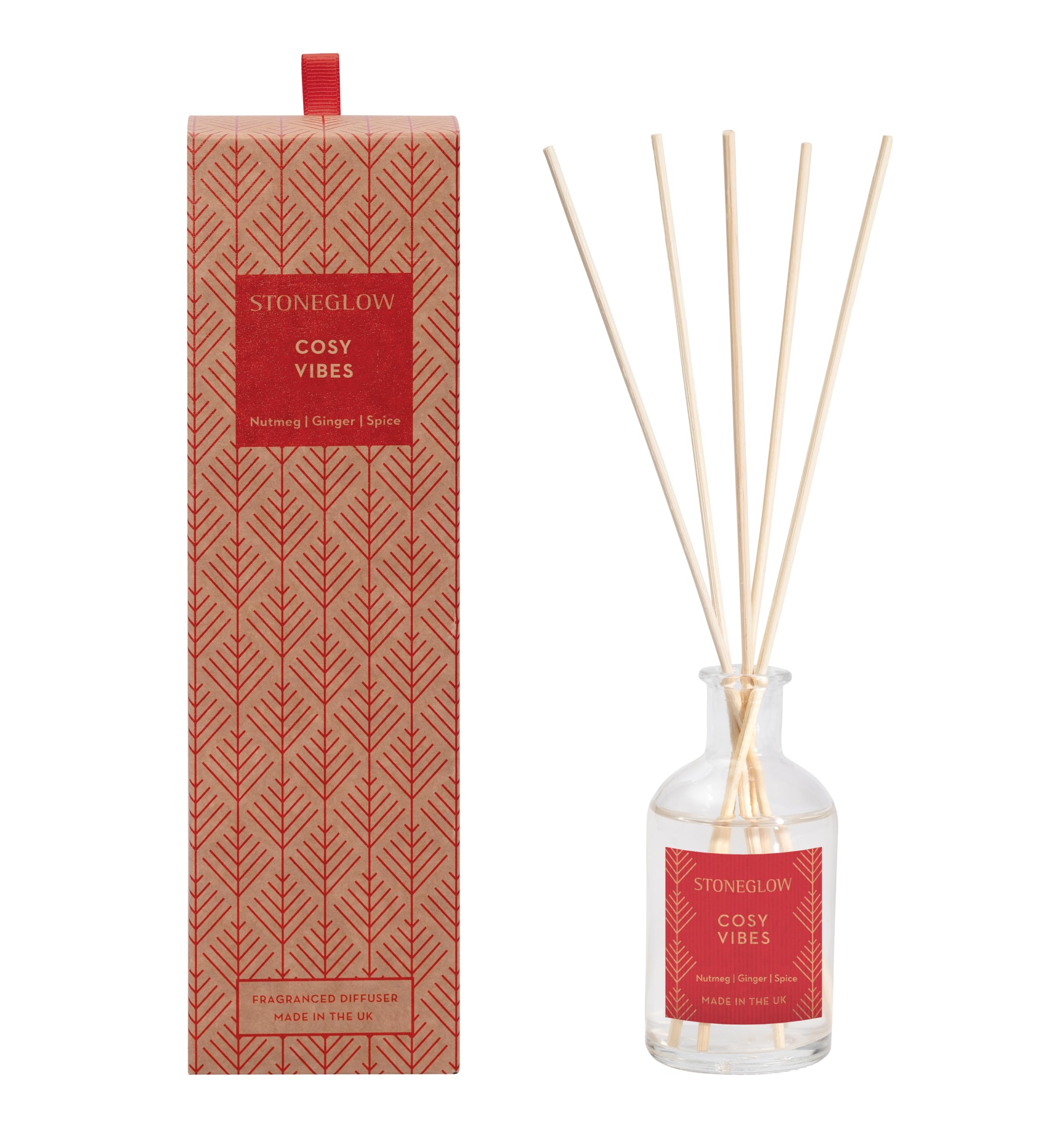 Stoneglow Red Seasonal - Cosy-Vibes (Nutmeg, Ginger & Spice) - Reed Diffuser 100Ml