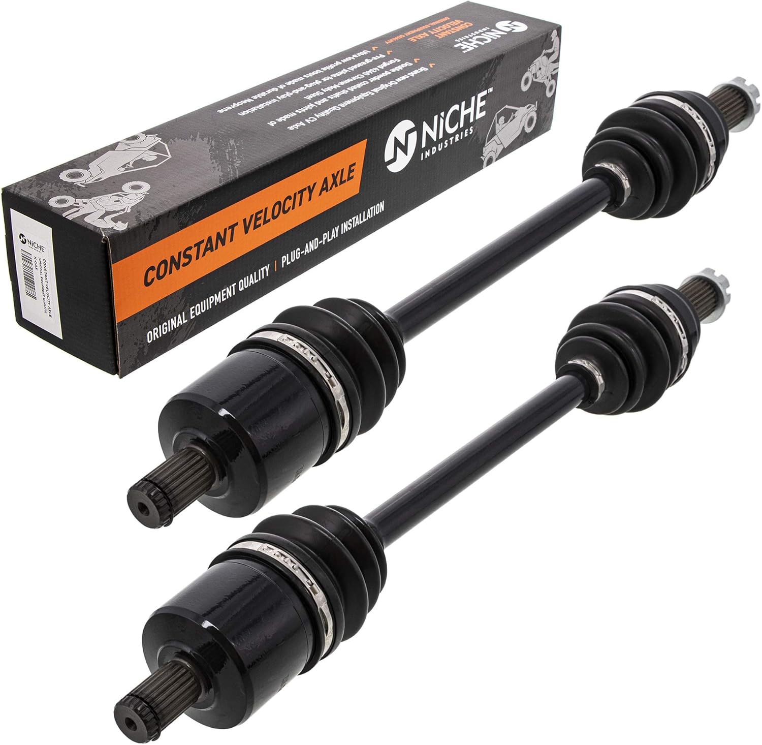 NICHE Front CV Axle Drive Shaft for Polaris Ranger Crew 800 Sportsman 550 Scrambler 850 1000 1332873 2203843 1332383 2203844 2 Pack
