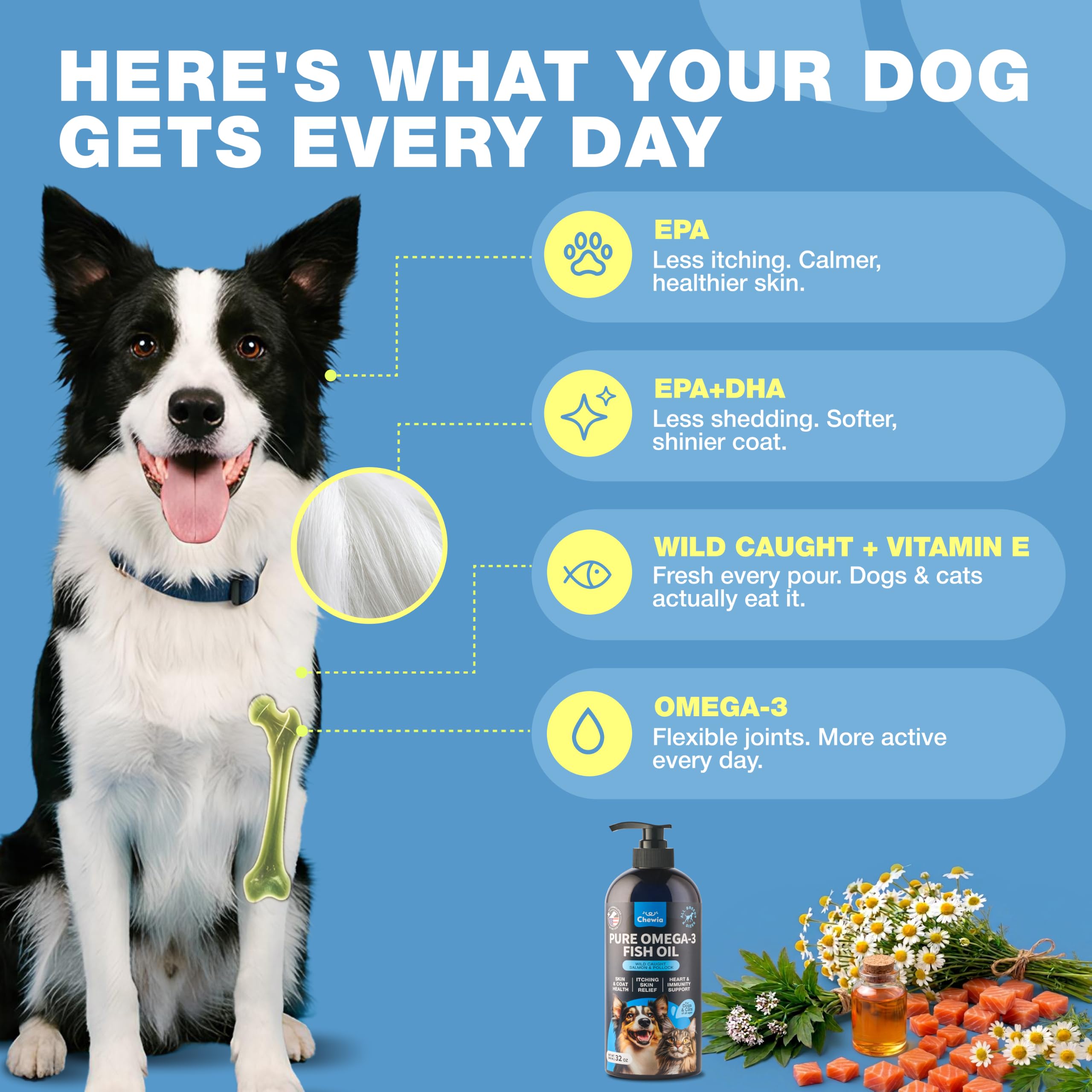 32oz Fish Oil for Dogs and Cats – Omega 3 Salmon Oil for Skin, Coat & Joint — Amazon image 4