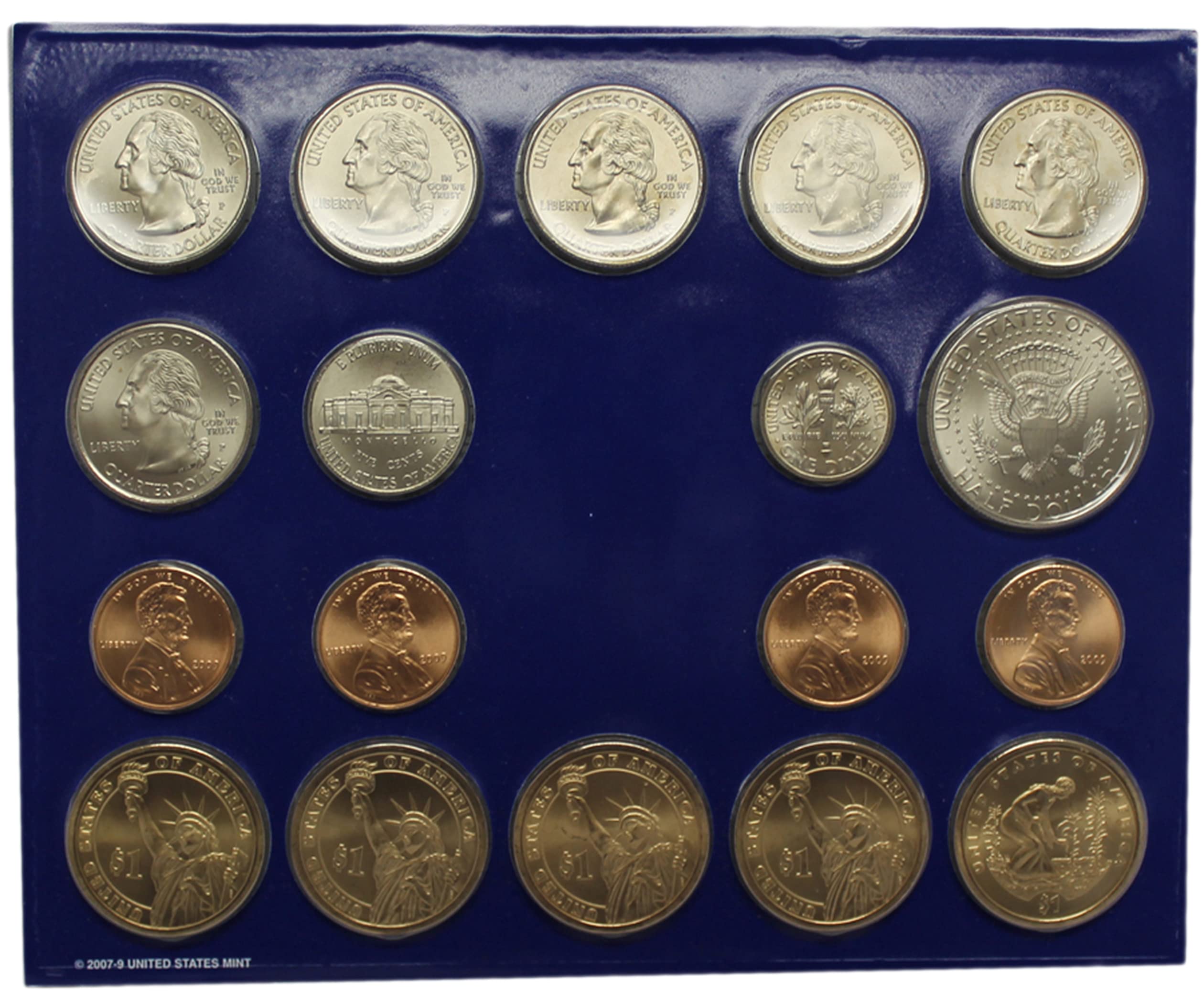 2009 P, D U.S. Mint - 36 Coin Uncirculated Set with CoA