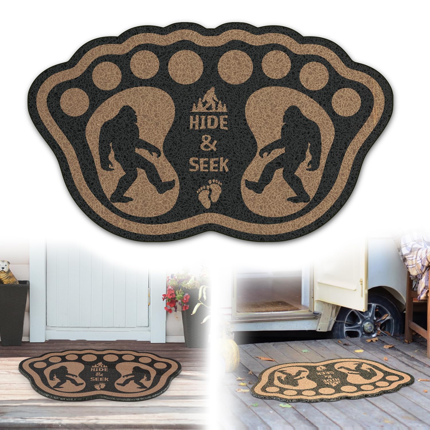 Haigoo Sasquatch Rug Welcome Doormat 30"X18" Indoor Entrance Mat,Novelty Sasquatch Gift for Housewarming,Christmas,Thanksgiving,Non Slip Durable
