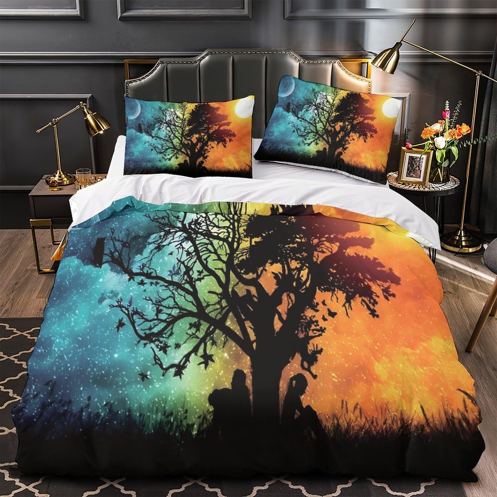 Housse de couette douce hypoallergique texturée 3D avec fermeture éclair invisible
