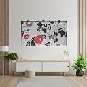 MW PRINTS Waterproof/Dustproof LED TV Cover for All 55 Inch Models Floral Pattern (Gery), Polyvinyl Chloride (PVC), 55 Inch LED TV Cover gallery image