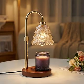 Candle Warmer Lamp with Timer – Dimmable 4-Level Adjustable Height Electric Wax Melt Warmer,Flameless Jar Light for Women Birthday Gifts, House New Home Decor