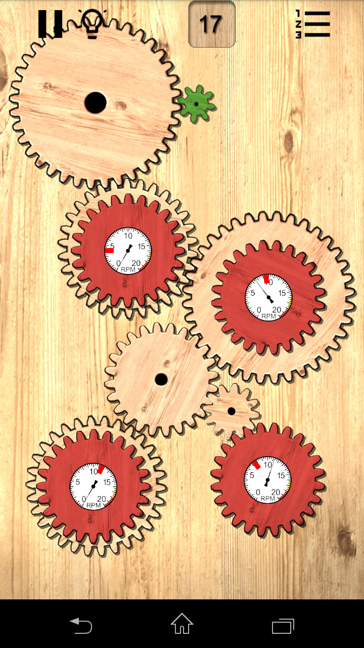 Gears logical puzzles