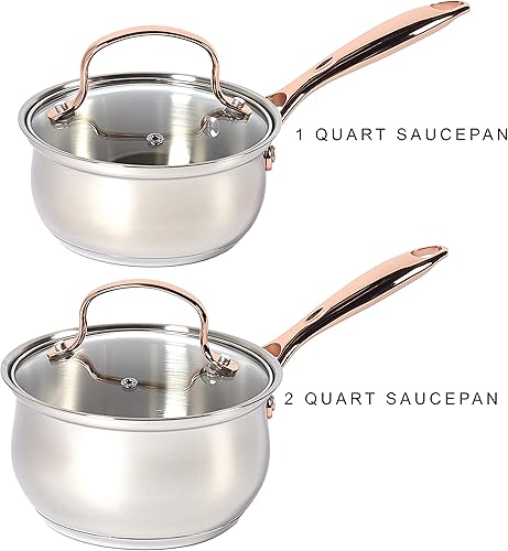 Vista 4 de Denmark Tools for Cooks Celebrations Cookware Collection - Juego de utensilios de cocina de acero inoxidable de calibre pesado de 10 piezas