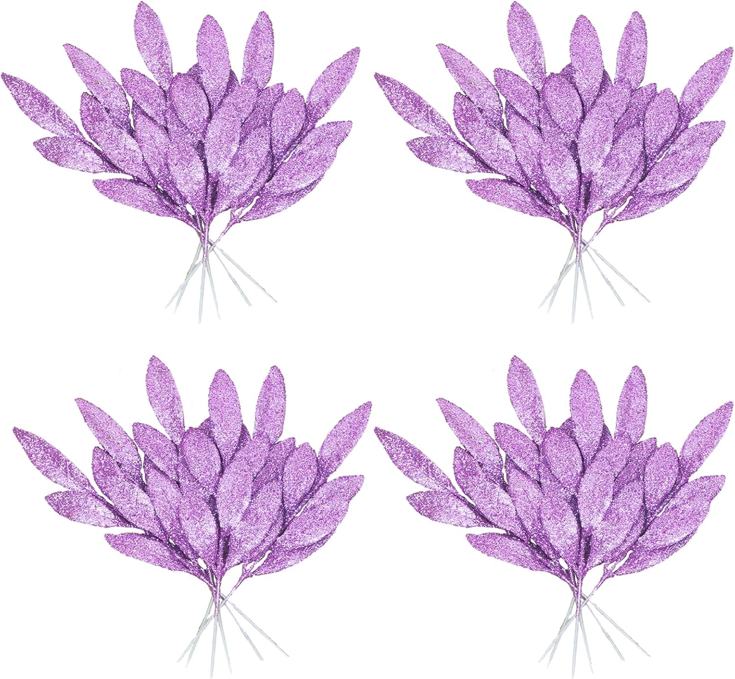 Christmas Tree Picks and Sprays 24 Pcs, Purple Christmas