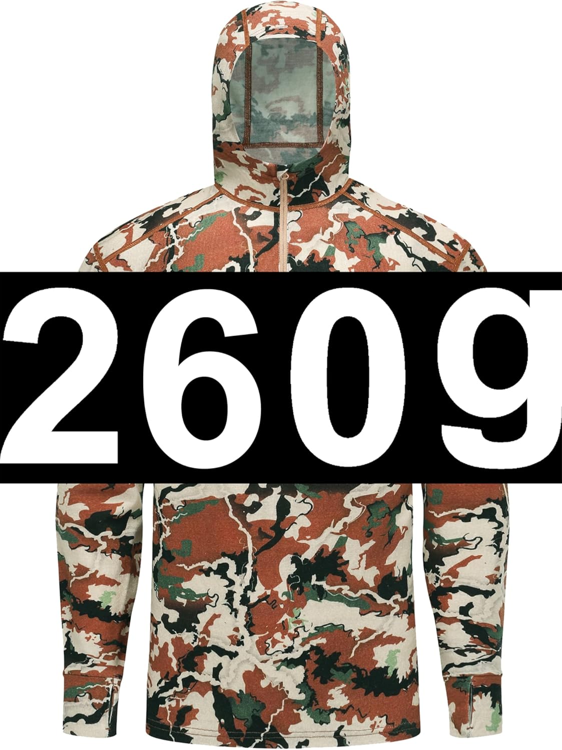 Men's Merino Wool Hunting Hoodie Base Layer Sweatshirt