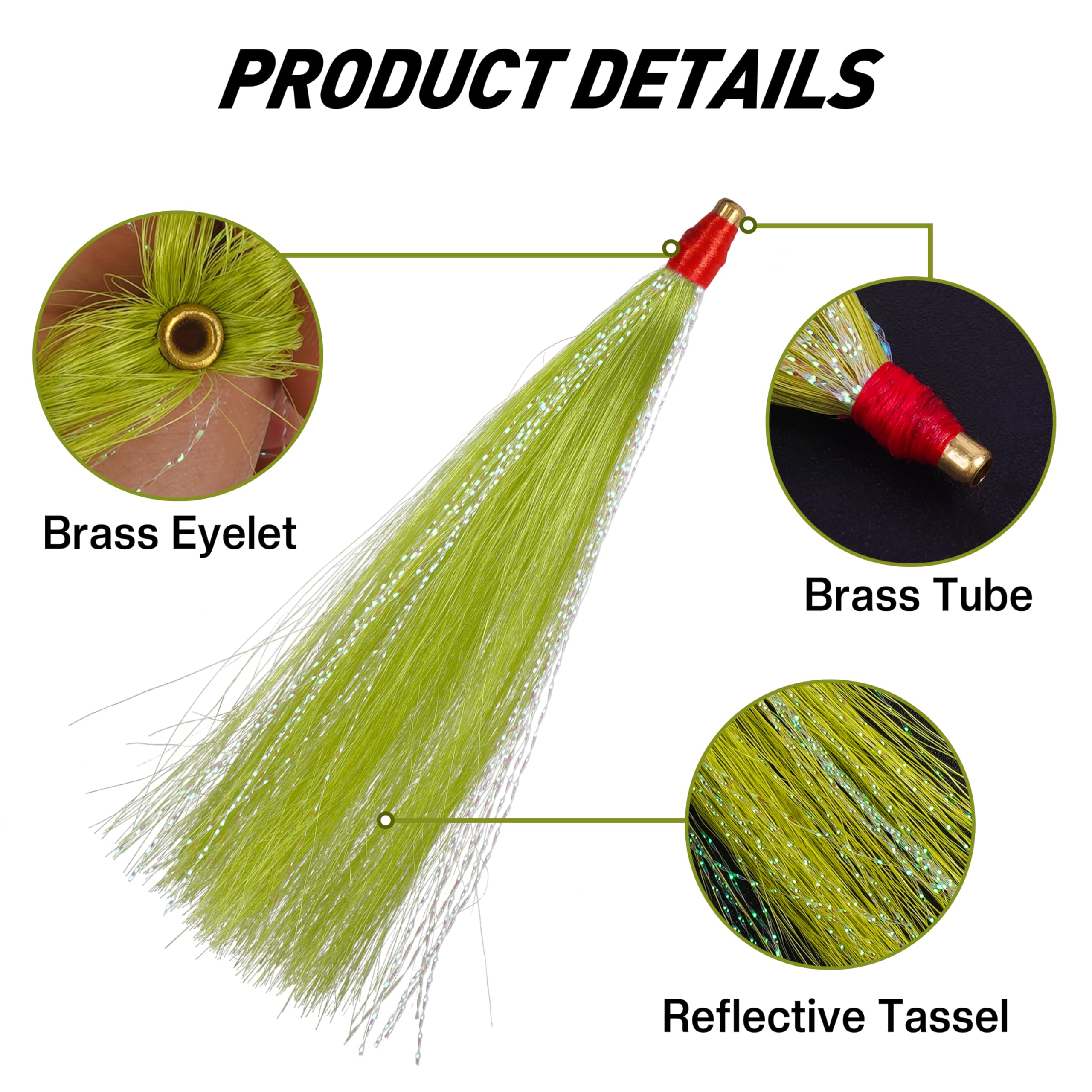 9 Or 18-Pack Bucktail Fishing Teasers - Saltwater Flounder Rig Lures For Cod, Seabass & More