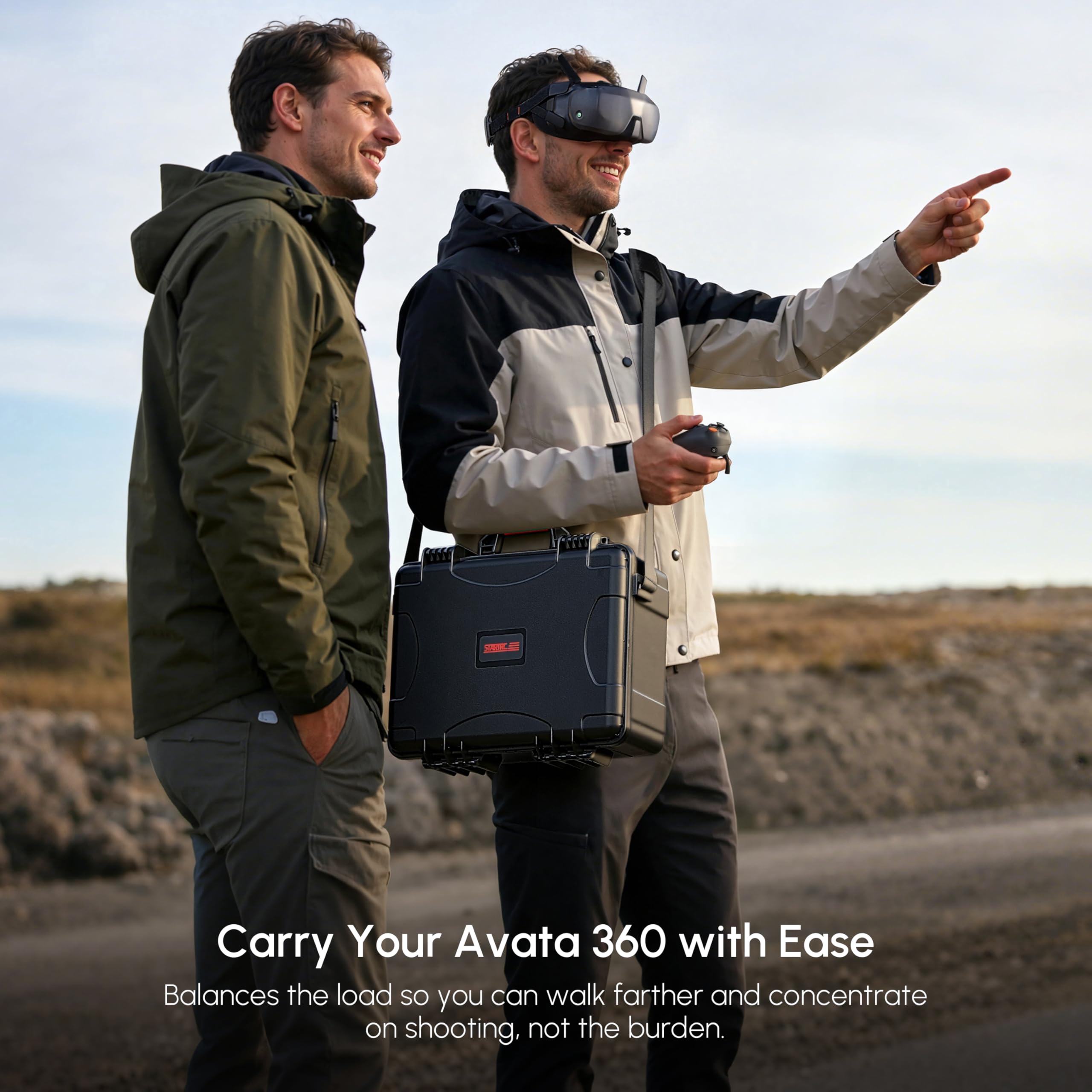 STARTRC Avata 360 Koffer, Wasserdichter Hartschalen Tasche für DJI Avata 360 Fly More Combo Zubehör für DJI RC 2/RC Motion 3 Controller, Goggles N3, 6 Akkus & Ladegerät [NUR KOFFER]