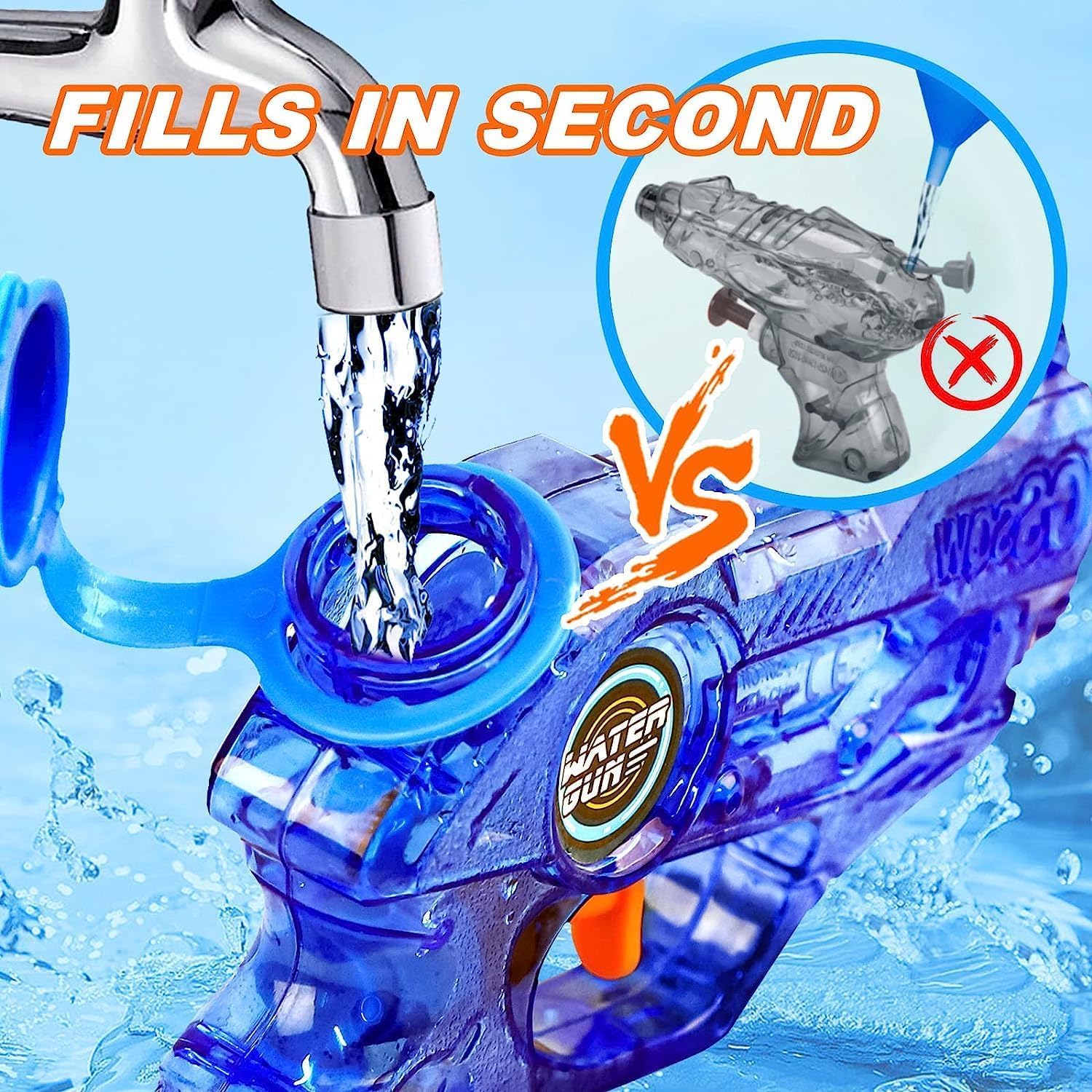 Snapklik.com : Water Guns For Kids - 4 Pack Mini Squirt Water Gun ...