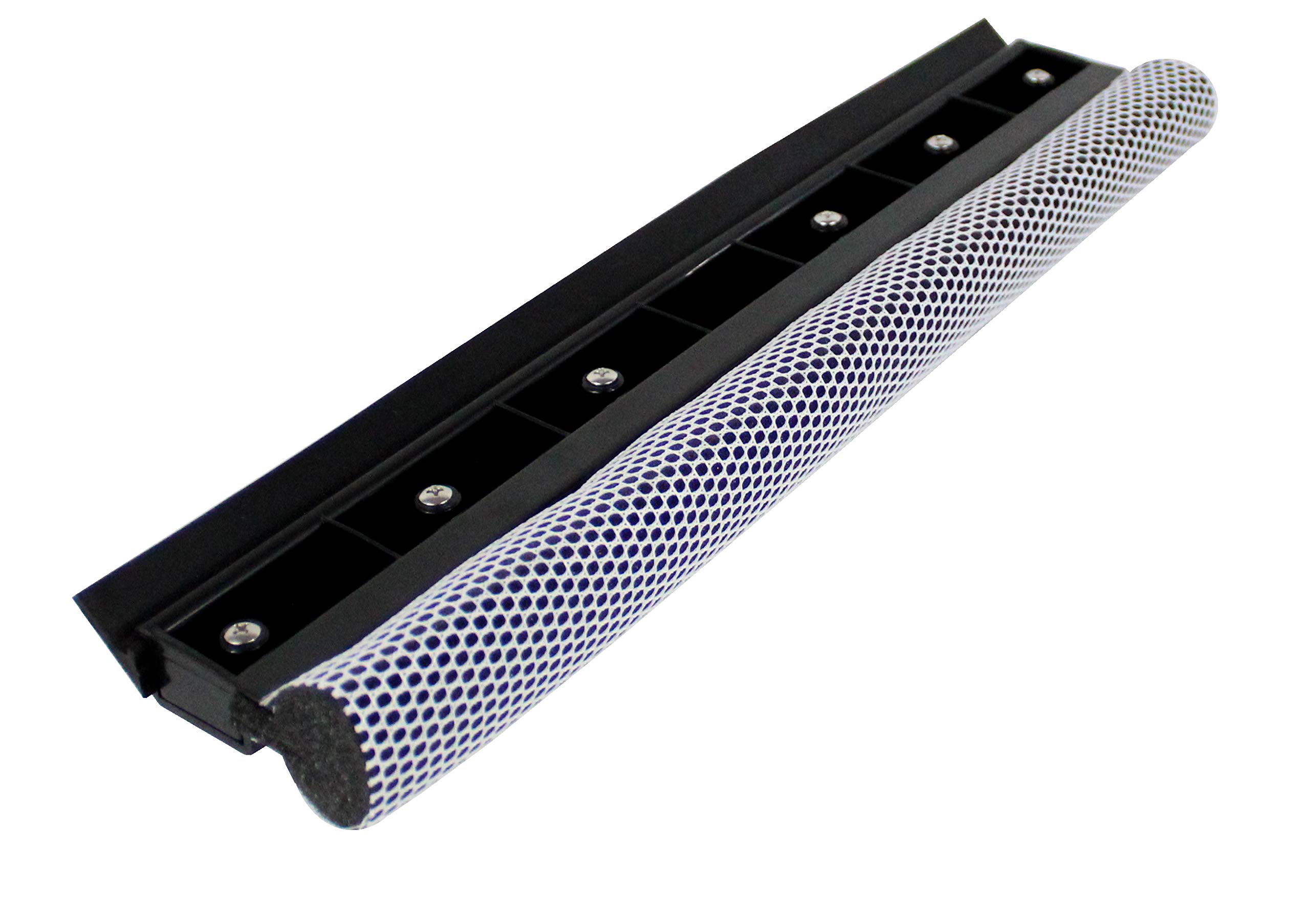 Pullach Hof - Barra telescópica de 4 metros con limpiacristales, esponja con revestimiento de red y labio de desmontaje de aluminio extensible, incluye accesorios para limpiar ventanas y discos
