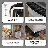 Vista 5 de Iris Contenedor para alimento de perro de estructura hermética, Individual, Negro