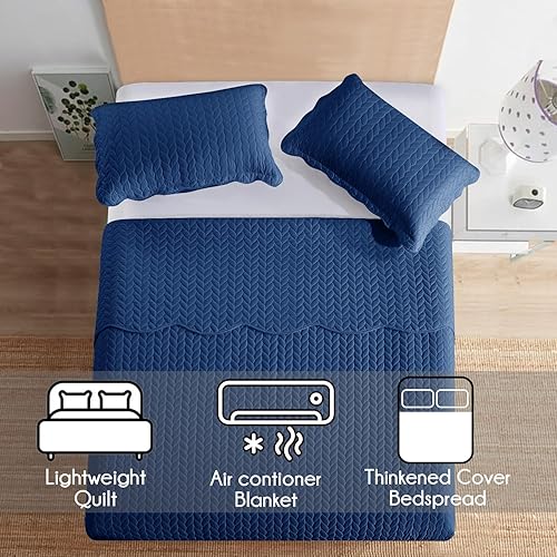 Miniatura 9 de MOONLIGHT20015 Colcha tamaño King (106 x 96 pulgadas) con 2 fundas de almohada (20 x 36 + 2 pulgadas) para todas las estaciones. Juego de ropa de