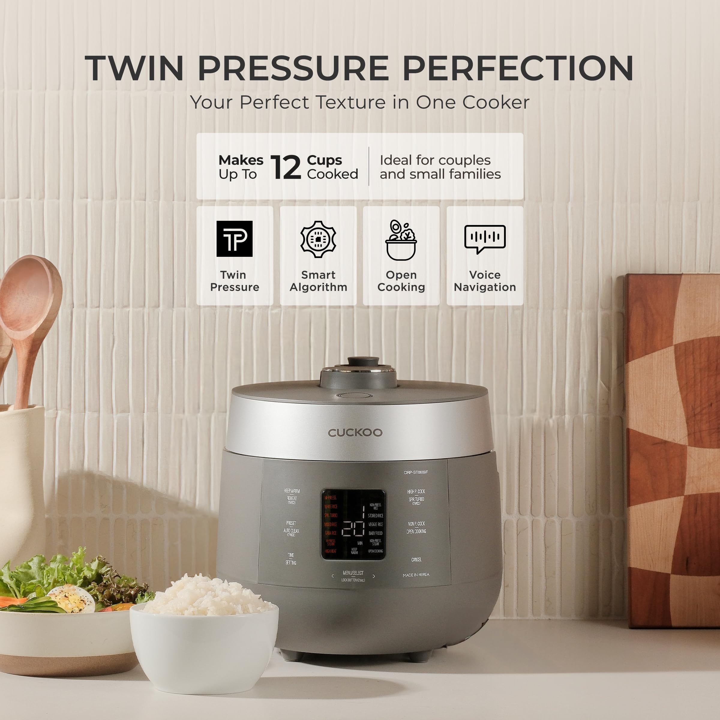 Amazon | CUCKOO ツイン圧力炊飯器 6カップ未炊飯器/12カップ 焦げ付き