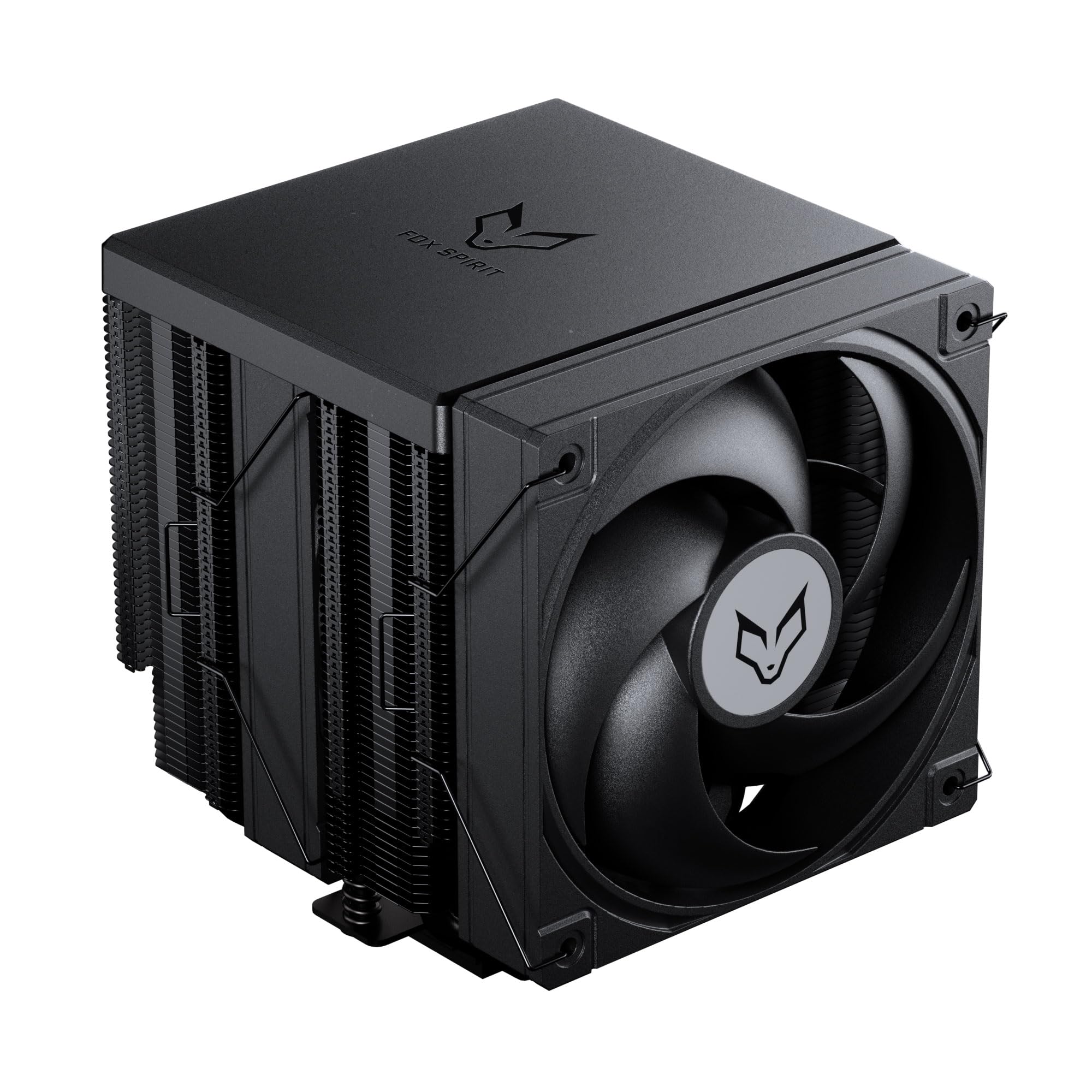 Fox Spirit ZT120 - Ventilateur processeur - 2x120 mm - 600 à 2100 RPM - Structure métallique anti-déformation - Silencieux - Compatible Intel LGA 115X/1200/1700/1851- AMD AM4/AM5