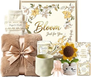 수술 후 여성을 위한 Get Well Gifts 회복, Get Well Soon 여성용 선물 바구니, 항암 치료 패키지, 아픈 친구를 위한 암 관리 선물, 기분 좋게 격려하는 선물 상자 - 카키