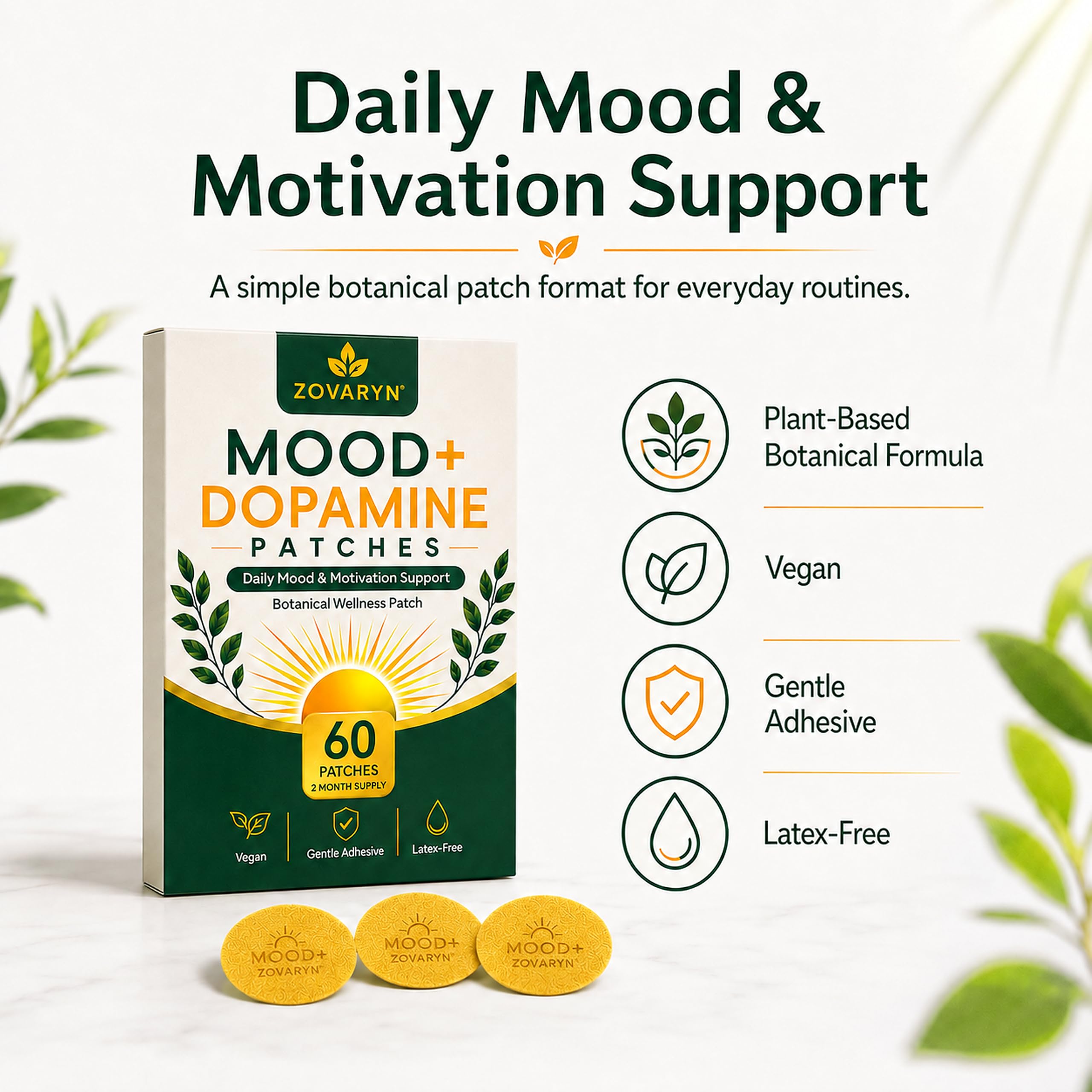 Dopamine Patches, Mood, Focus & Motivation Support, 60 Count — Amazon image 2