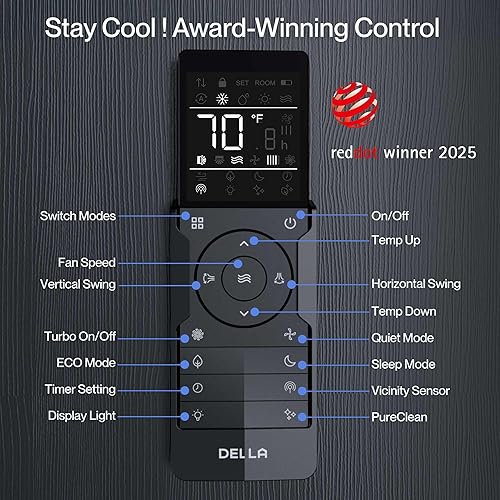 Miniatura 8 de DELLA 35K BTU ODU 19 SEER2 2 Dual Zone 24000 24000 BTU, 208-230V Cools Up to 3000 Sq.Ft, Multi Zone Ductless Pre-Charged Mini Split AC & Heat Pump