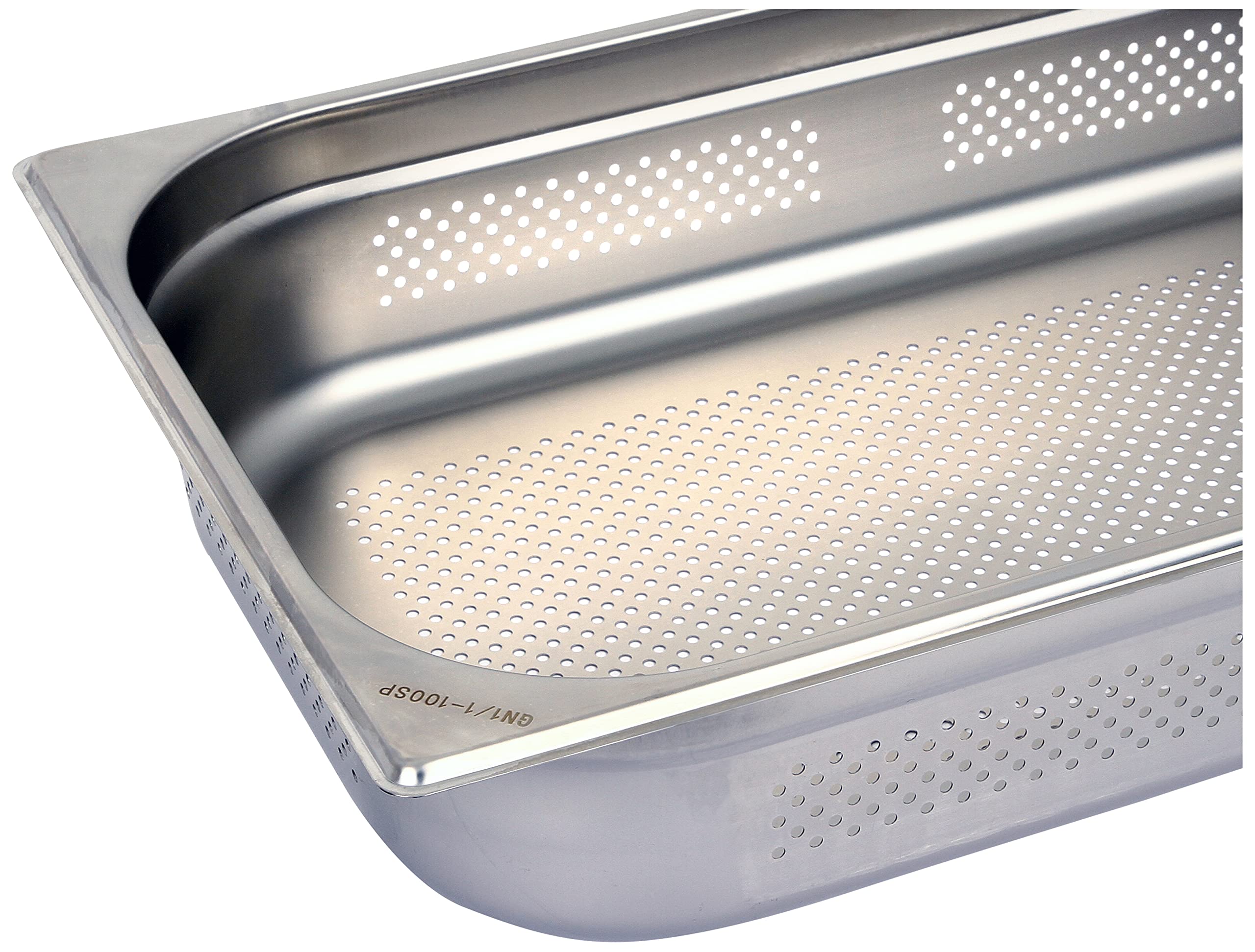 SARO BUDGET LINE Recipiente GN 1/1 perforado, acero inoxidable, 100 mm de profundidad, 14 l de capacidad, para ollas a vapor y baño maría