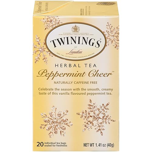 Miniatura 10 de Twinings Holiday Variety Tea - Bolsa con tés surtidos, Christmas Tea, Winter Spice, Gingerbread Joy y Peppermint Cheer, 20 unidades (paquete de 4)
