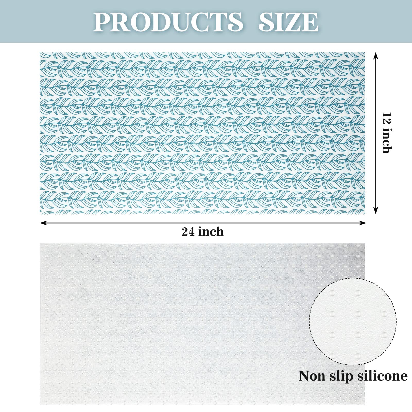 Amyhill 10-Pack Fridge Shelf Liners – Absorbent, Washable Mats With Non-Slip Back, 16x24 Inches, Fruit Print