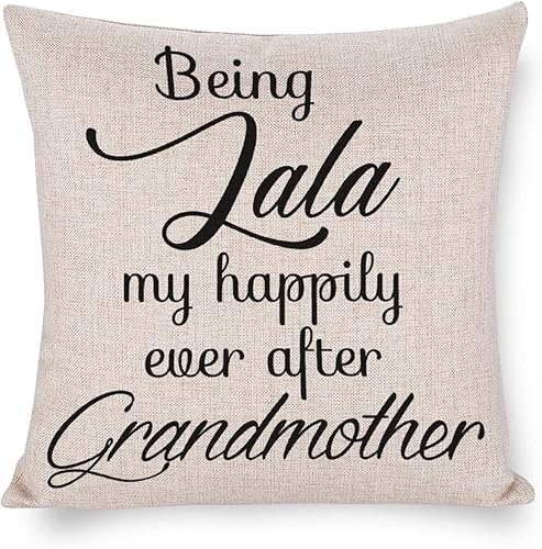 Miniatura 2 de Being Lala My Happily Ever After Grandmother Pillowcases Pillow Cover Inspirational Quote Words Pillowcase Cushion Covers for Living Room Couch Bed