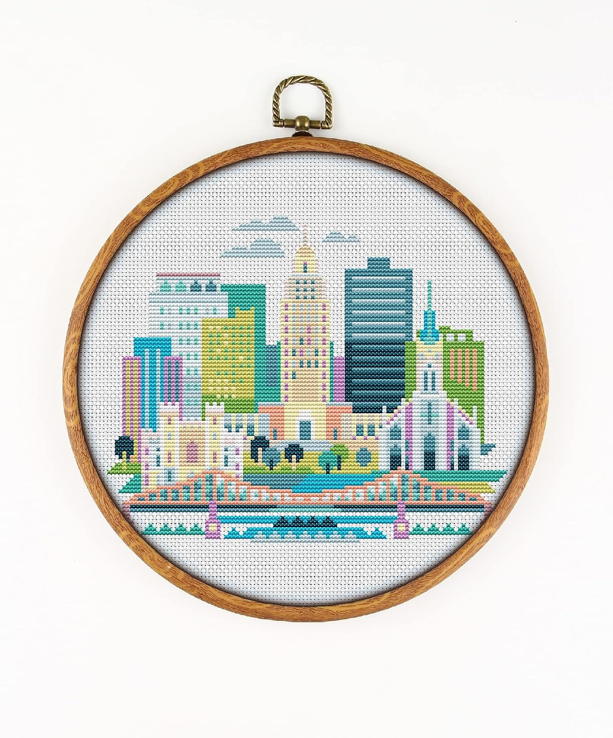 Baton Rouge Louisiana USA CS990 - Counted Cross Stitch Pattern. Only Printed Pattern Inside. No Fabric, Threads, Needles, Hoops.