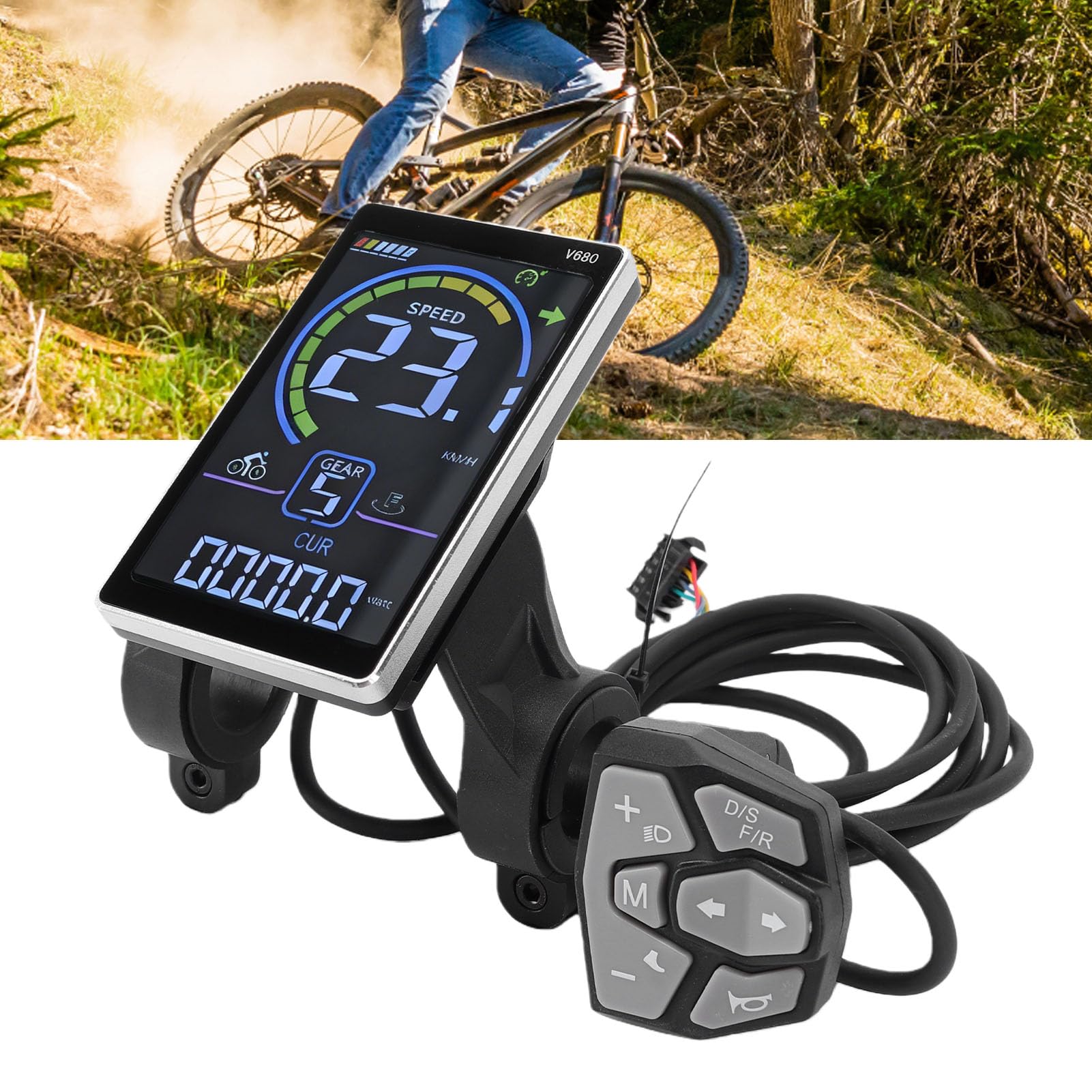 Misuratore Display LCD per Bici Elettrica con Controller Motore Brushless da 500 W per Il Pendolarismo Quotidiano Design Impermeabile in Lega di Alluminio