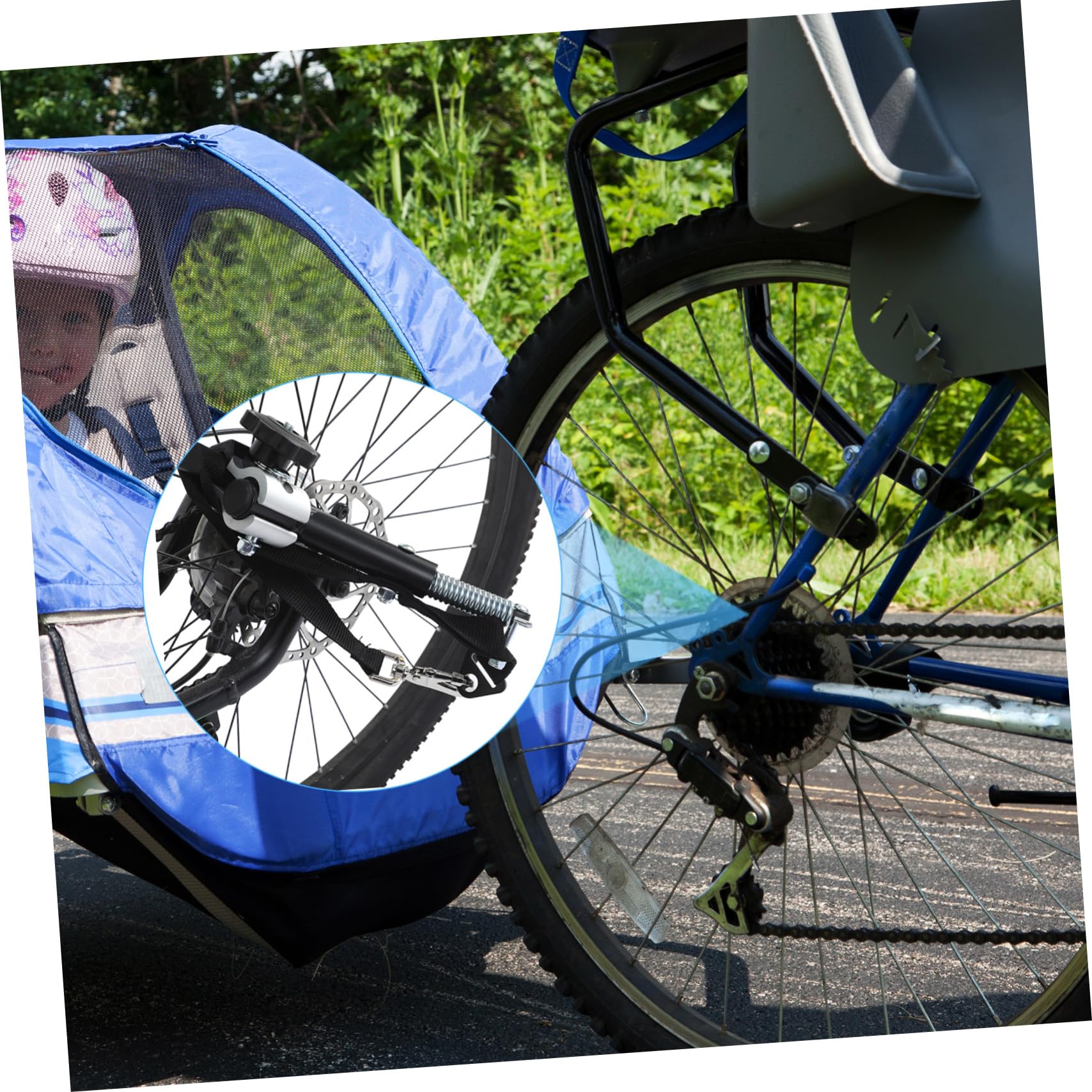 Zaczep Przyczepki Rowerowej z Aluminium Adapter Do Przyczepki Rowerowej Kompatybilny z Rowerami i Skuterami Elektrycznymi Łatwy Montażu Wytrzymała Konstrukcja