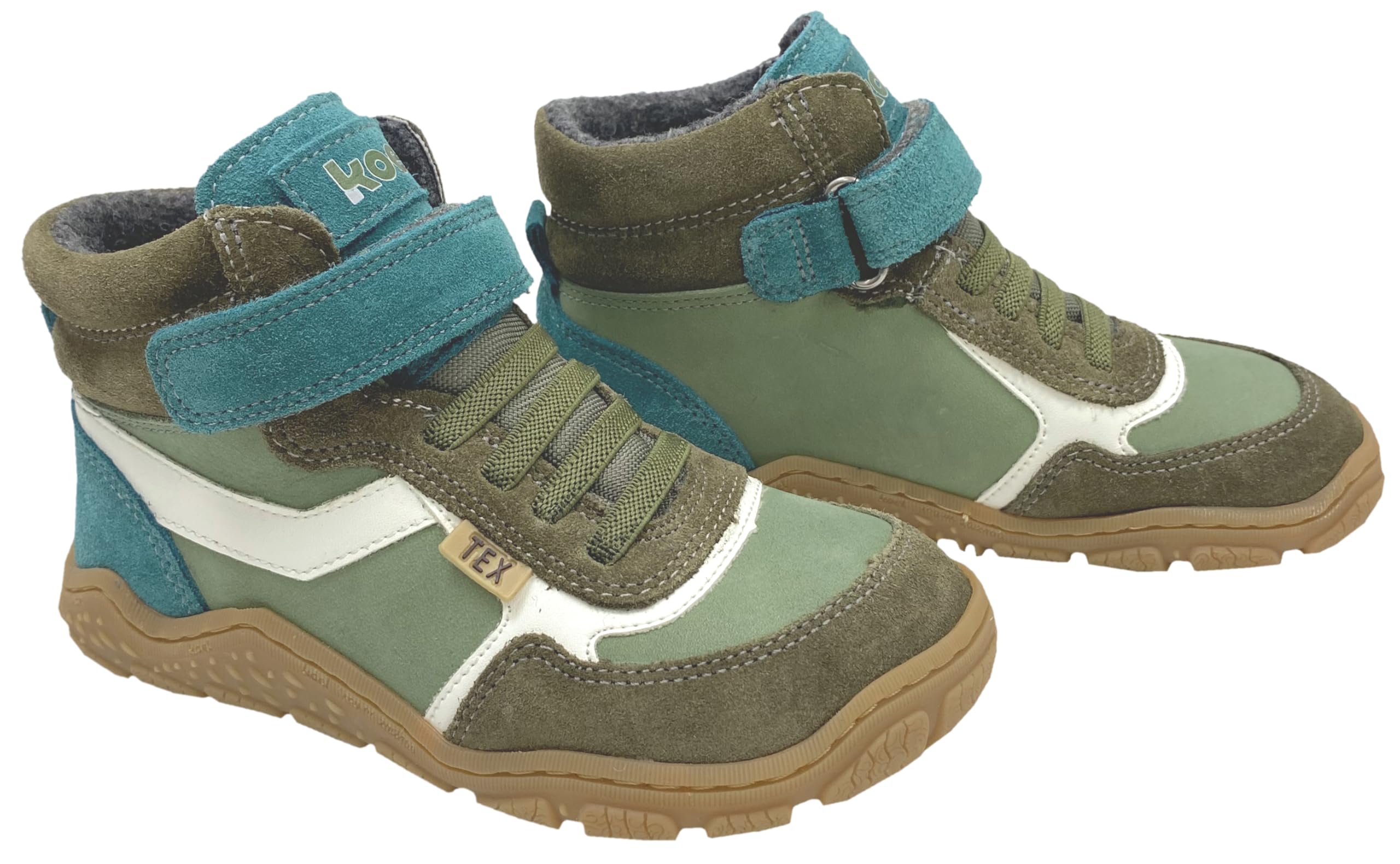 KOEL Wollgefütterte Barfußschuhe aus Leder mit TEX >Farbwahl< Trekking Sohle Modell RAMI