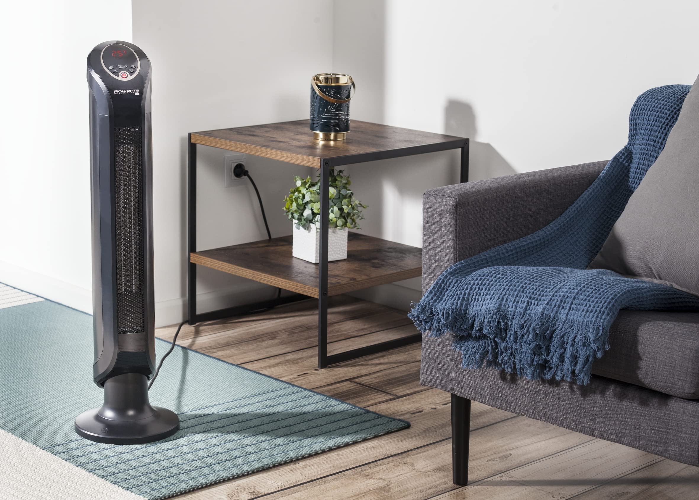 Rowenta Intense Comfort Hot Termoventilatore ceramico, Termoventilatore personale, Tecnologia Smart, 3 modalità di potenza, Modalità eco, Termoventilatore silenzioso, nero, 90° SO9420F0