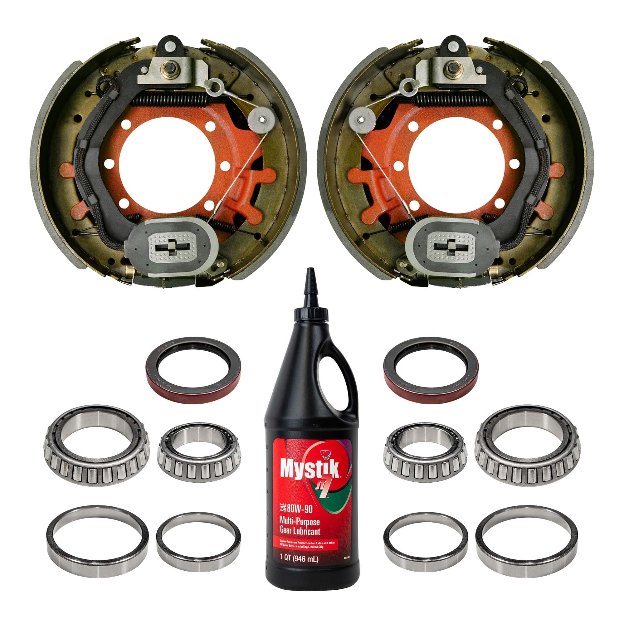 10k Heavy Duty Electric Traiker Brake Complete Replacement Kit - 10,000 lb Capacity - 12.25