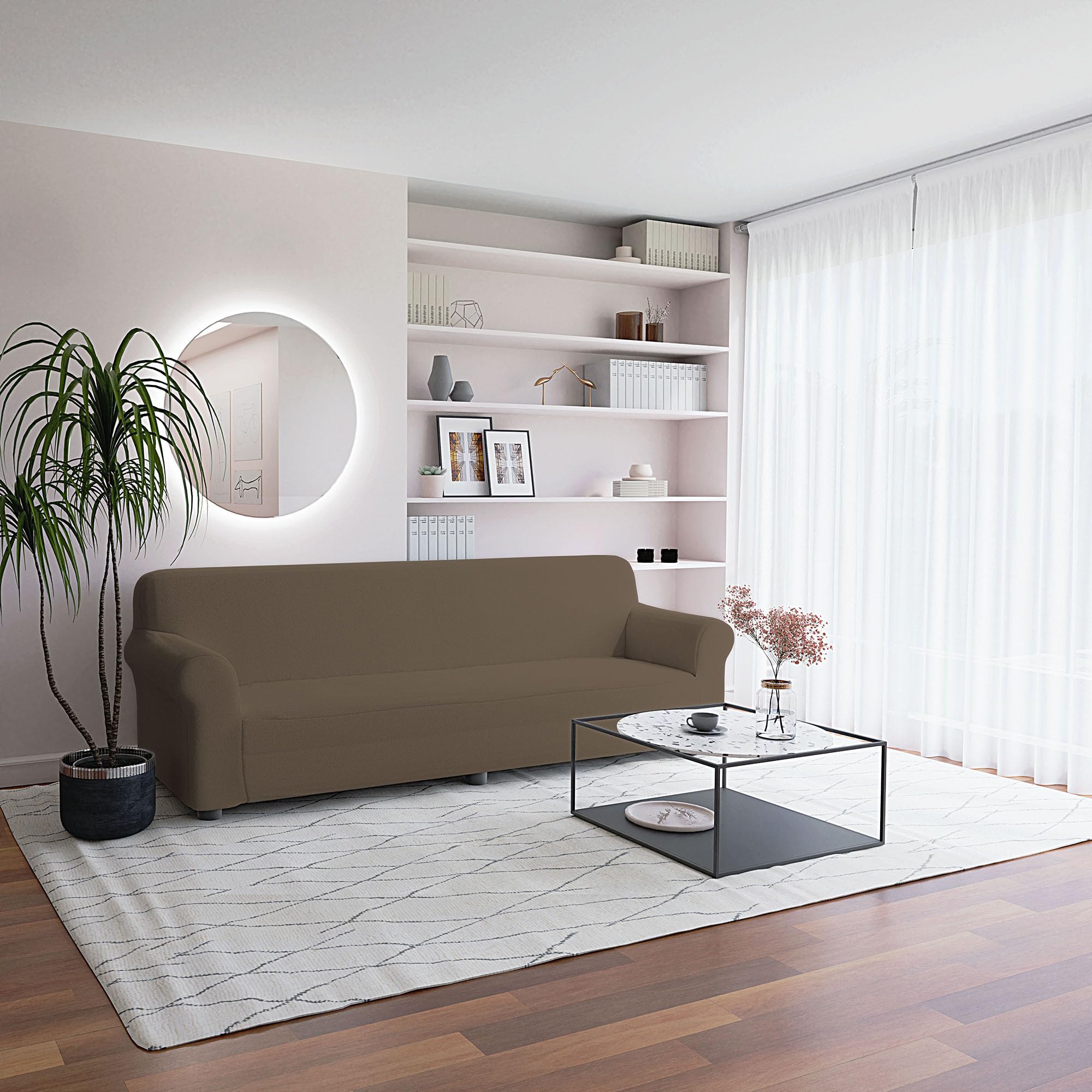 Housse de canapé extensible 4 places Piu Bello pour un ajustement parfait