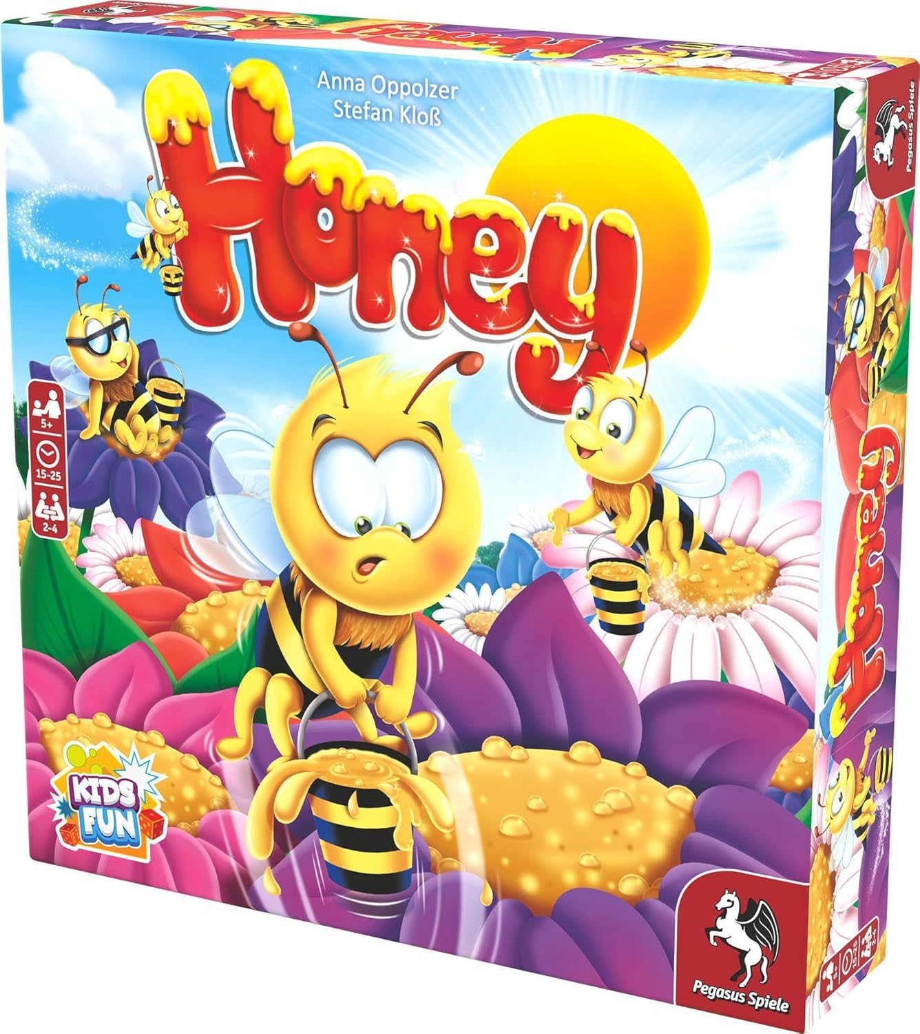 Pegasus Spiele Honey - Board Game 2-4 Players – Board Games for Family – 15-25 Minutes of Gameplay – Games for Family Game Night – Kids and Adults Ages 5+ - English Version