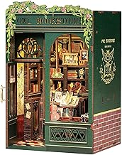 JUREVIA Book Nook Kit - DIY Miniature House Kit for Adults, Teens&Beginners, Dollhouse Book Library Tiny House Bookshelf Decor 3D Wooden Puzzle,Gifts for Family&Friends (Multi Design) (Make Yourself)