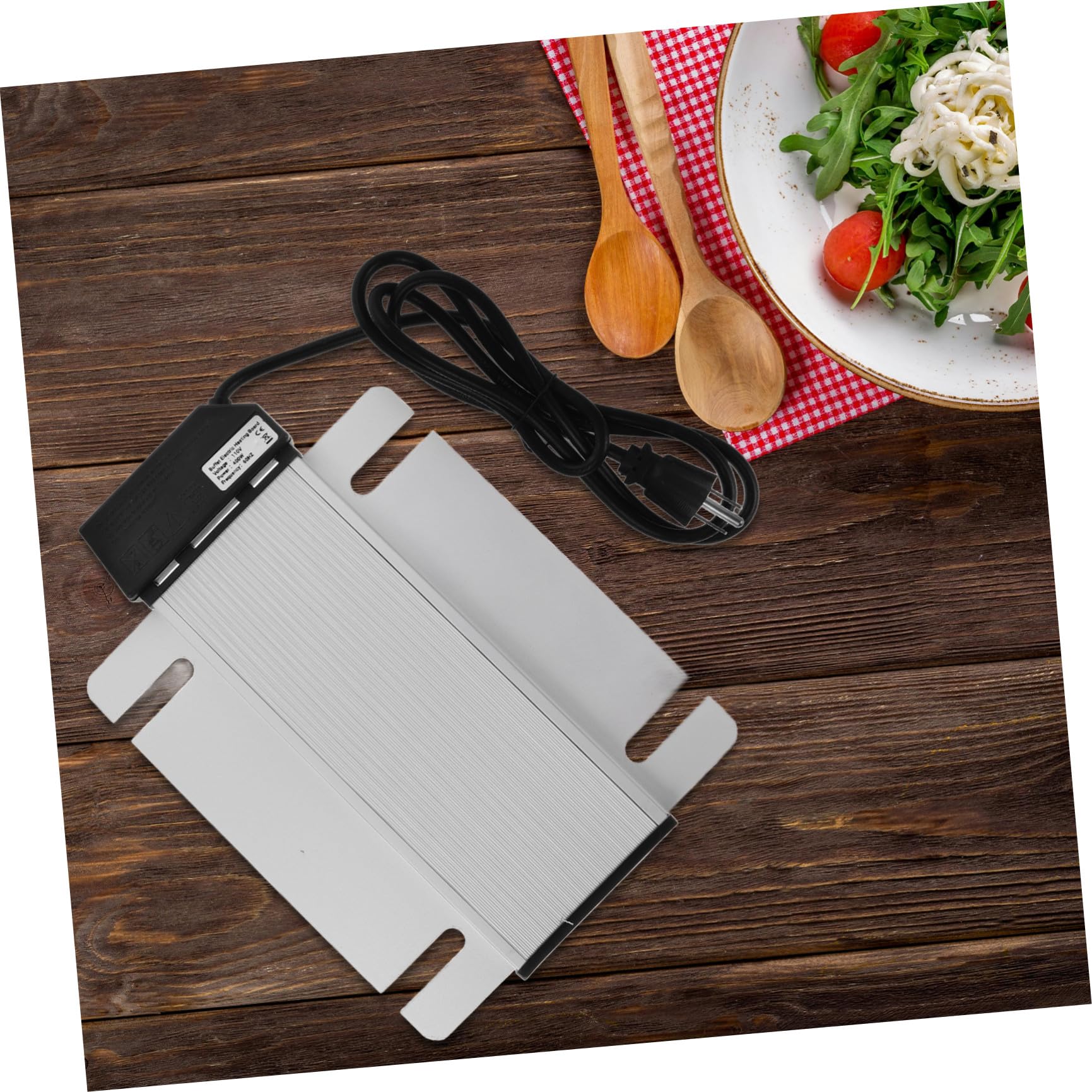 Plaque Chauffante Électrique pour Buffet Argenté Rectangulaire | Chauffe Plat Electrique Buffet, Contrôle de Température et Protection la Surchauffe, pour Restaurants et Événements