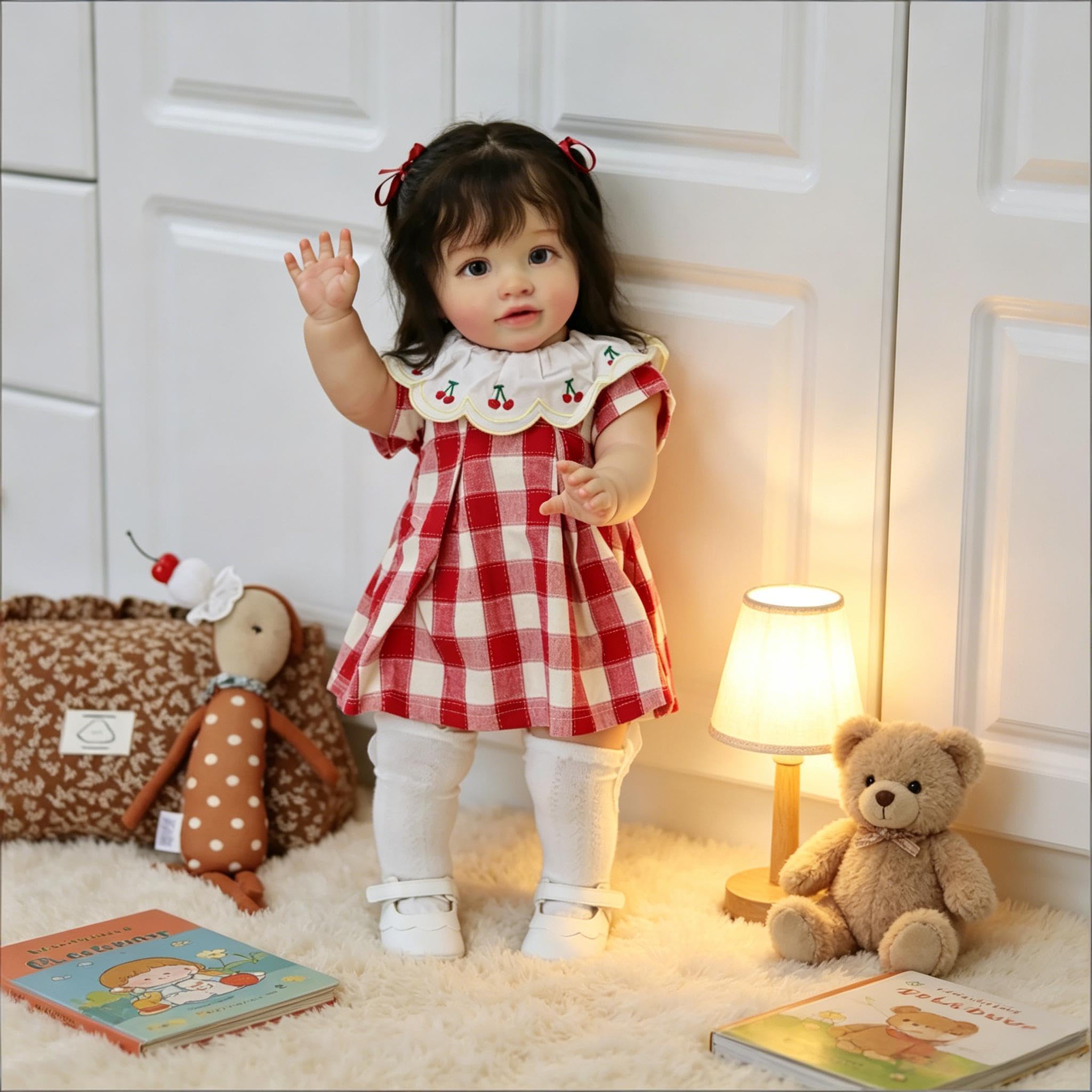 ROSHUAN 26 Inch Big Size Realistic Reborn Toddler Girl Dolls Pippa Lifelike Newborn Baby Dolls Real Life Baby Toddler Doll That Looking Real Soft Cloth Body For Kids Gifts โ image 1