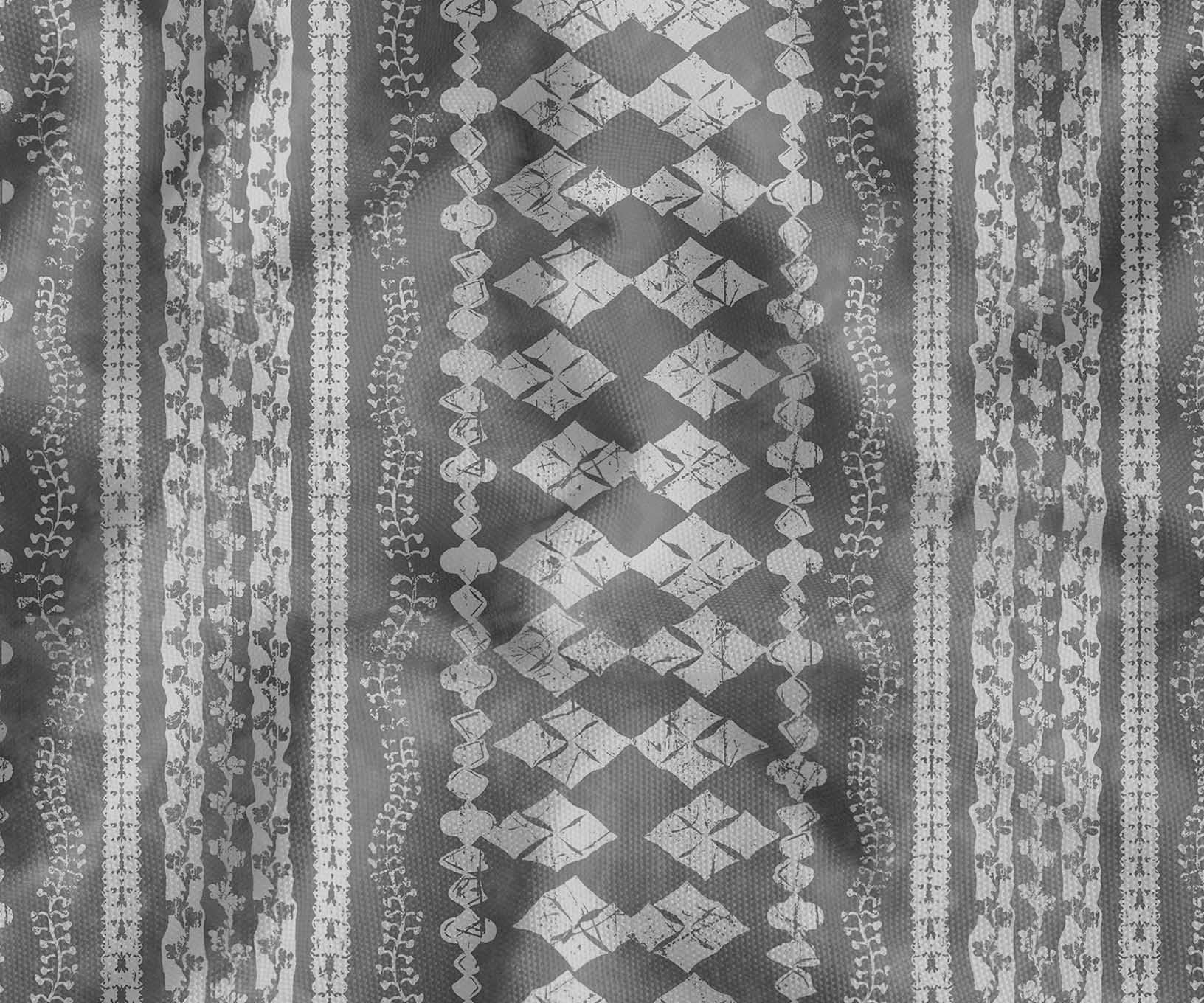 Soimoi Tela de lona de algodón - Estampado geométrico, gris | 142 cm de ancho | Ideal para costura, tapicería, bolsos, decoración del hogar y más, por 5 metros