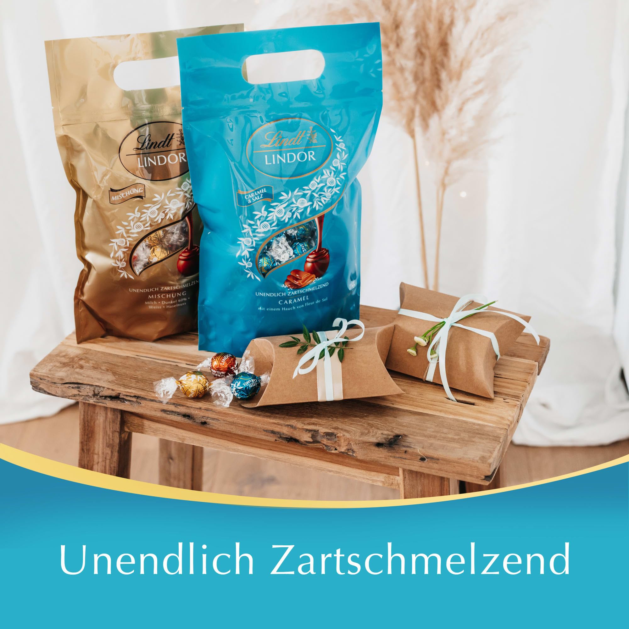 Lindor Salted Caramel, 1 kg Beutel, ca. 80 Lindt Schokoladen Kugeln