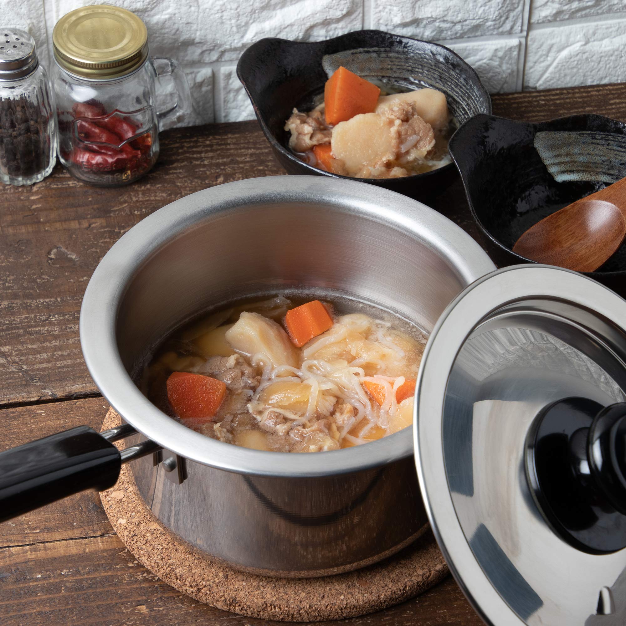 Endo Shoji AKTE101 Dream Pro Single Handle Pot, 6.3 inches (16 cm), Molybdenum Stainless Steel, Made in Japan