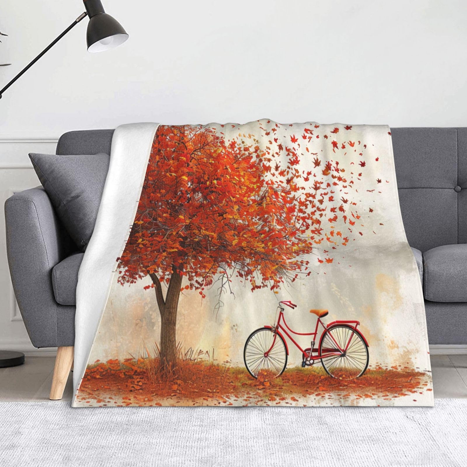 Couverture en flanelle chaude plaid imprimé vintage lit canapé bureau