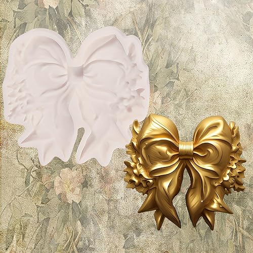 Miniatura 2 de 2 moldes de silicona para decoración de tartas con moño, moldes de silicona de chocolate bordado 3D, para bodas, cumpleaños, cupcakes, dulces,