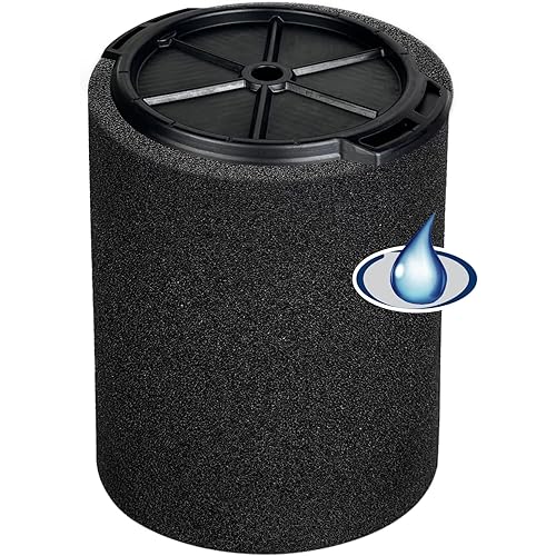 VF7000 Shop Vac Wet Filter Compatible with Ridgid 5-20 Gallon Wet/Dry Vacuums, Foam Wet Application Filter(1 Pack)